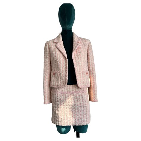 chanel classic pink|Chanel pink tweed suit.